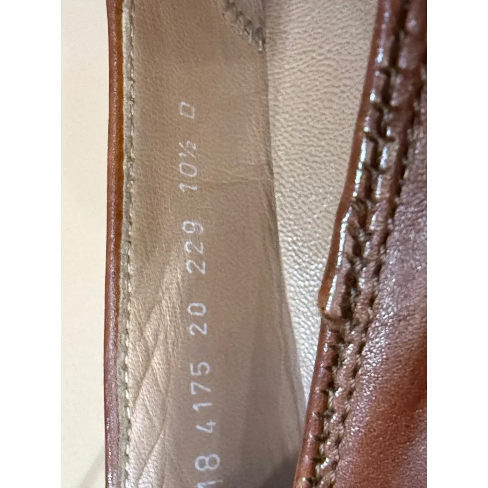 Cable & Co Mens Cognac Leather‎ Tassel Kiltie Loafers Made in Italy Brogue 10.5M